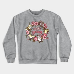 Hello Spring! (cats) Crewneck Sweatshirt